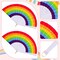624 Pcs Rainbow Pride Items Bulk Include Rainbow Button Pins Silicone Bracelets Stickers Colorful Flag and Handheld Fans LGBTQ Lapel Pins for Pride Month Parade Party Favors Accessories